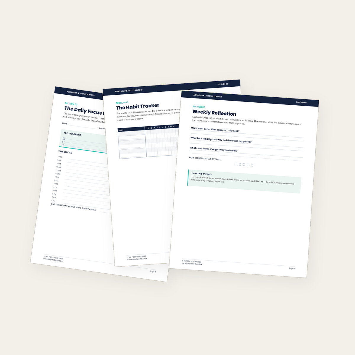 ADHD Daily & Weekly Planner