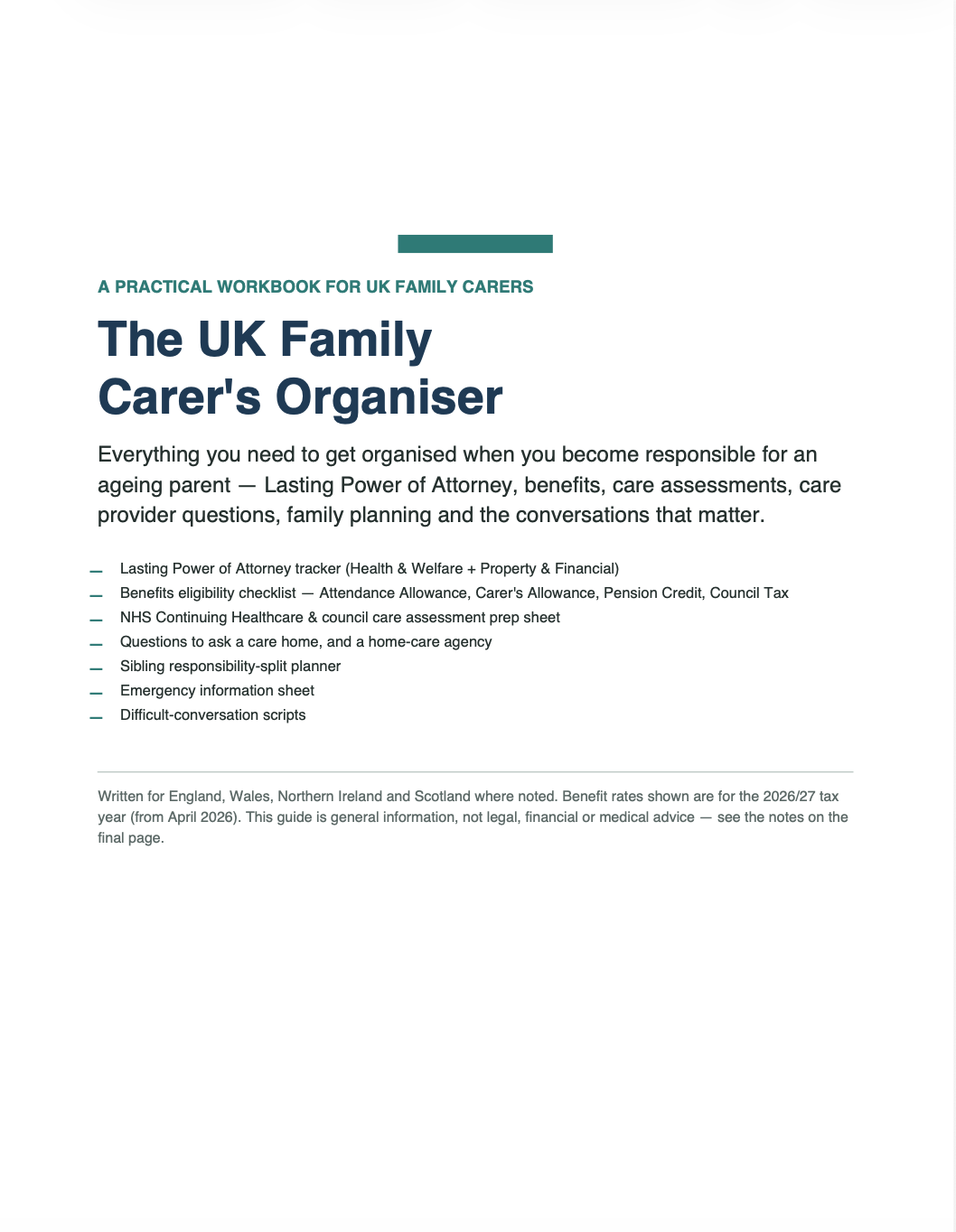 UK Family Carer's Organiser