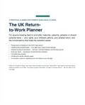 UK Return To Work Planner